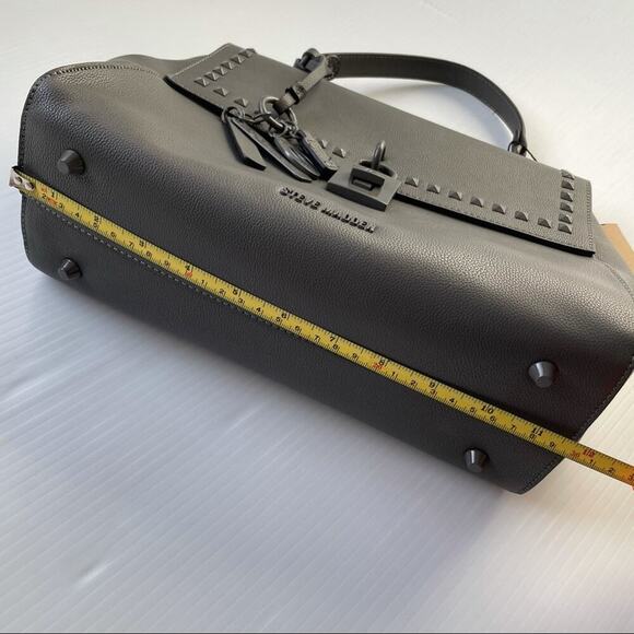 🆕 Steve Madden Baviana Satchel in charcoal arm bag NWT - Picture 9 of 16